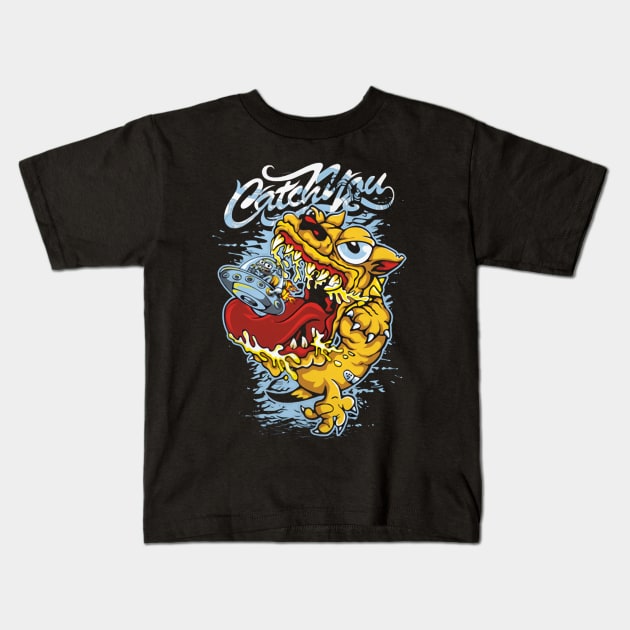 Monster Catch You Kids T-Shirt by asokabudaya